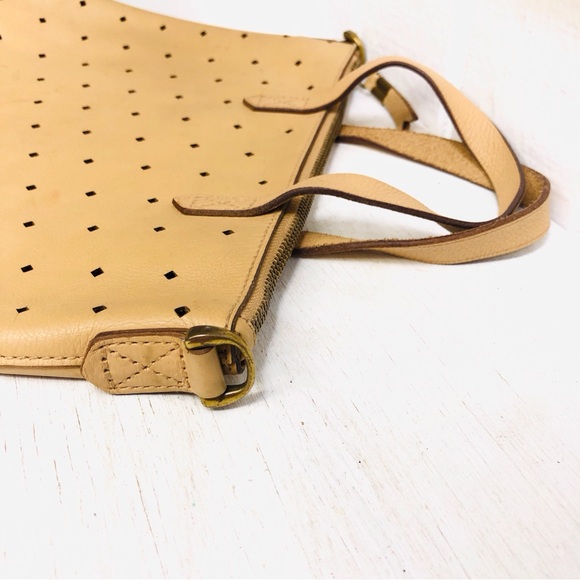 Madewell Mini Transport Preforated Tote Bag Purse Handbag Leather - Picture 11 of 16